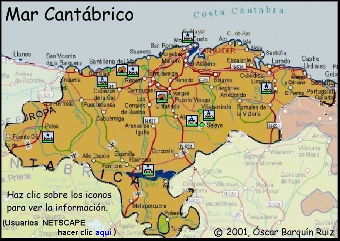Resultat d'imatges de una mapa turístico  cantabria